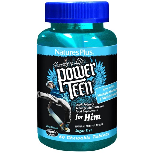 Natures Plus Power Teen For Him Συμπλήρωμα Διατροφής Αγοριών για Ενέργεια 60 Μασώμενες Ταμπλέτες Natures Plus Power Teen For Him Συμπλήρωμα Διατροφής Αγοριών για Ενέργεια 60 Μασώμενες Ταμπλέτες
