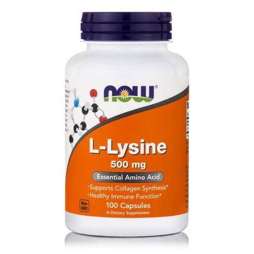 Now Foods L-Lysine 500mg Συμπλήρωμα Διατροφής για την Διατήρηση Υγιούς Ανοσοποιητικού Συστήματος 100caps