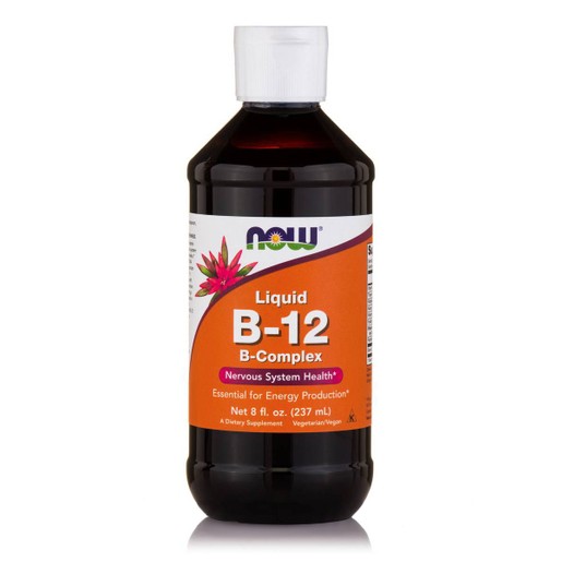 Now Foods Liquid B12 Complex Vegetarian Συμπλήρωμα Διατροφής, Υγρή Βιταμίνη Β-12 για την Υγεία του Νευρικού Συστήματος 237ml