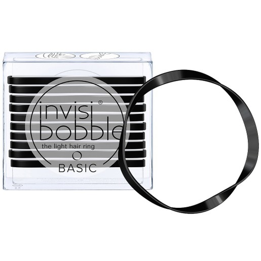 Invisibobble Basic True Black Λαστιχάκι Μαλλιών Χρώμα Μαύρο, Συσκευασία 10 Τεμαχίων Invisibobble Basic True Black Λαστιχάκι Μαλλιών Χρώμα Μαύρο, Συσκευασία 10 Τεμαχίων