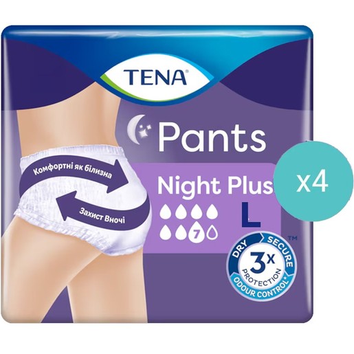Σετ Tena Pants Plus Night Unisex 48 Τεμάχια - Large 100-135cm