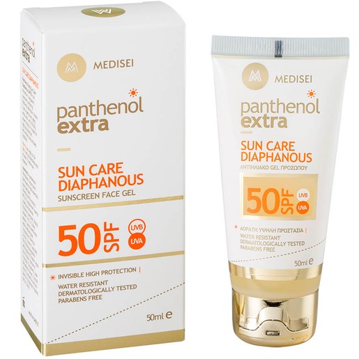 Medisei Panthenol Extra Sun Care Diaphanous Face Gel Spf50, 50ml Medisei Panthenol Extra Sun Care Diaphanous Face Gel Spf50, 50ml