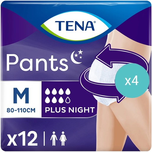 Σετ Tena Pants Plus Night Unisex 48 Τεμάχια - Medium 80-110cm