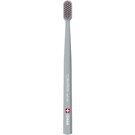 Curaprox CS 12460 Velvet Toothbrush 1 Τεμάχιο - Γκρι / Ροζ Απαλό