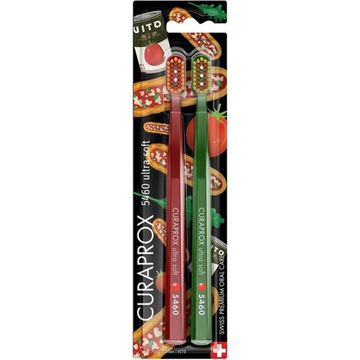 Curaprox Special Edition 5460 Ultra Soft Toothbrush 2 Τεμάχια - Pizza
