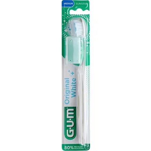 Gum Original White 563 Medium Toothbrush 1 Τεμάχιο - Λευκό