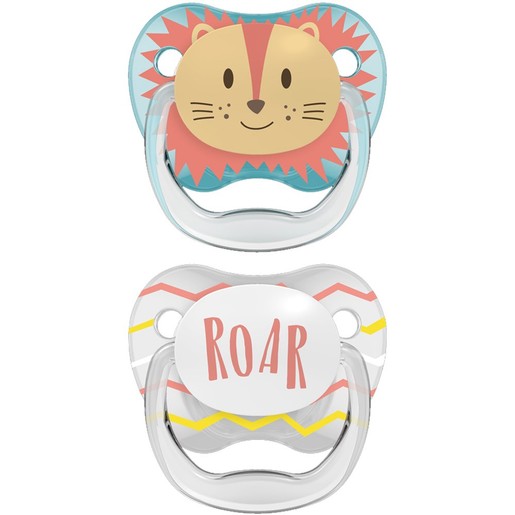 Dr. Brown\'s PreVent Orthodontic Silicone Soother Κωδ 16/PV12015 ES 0-6m, 2 Τεμάχια - Τιρκουάζ / Γκρι