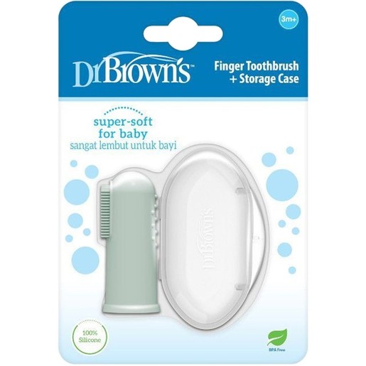 Dr. Brown\'s Finger Toothbrush 3m+, 1 Τεμάχιο