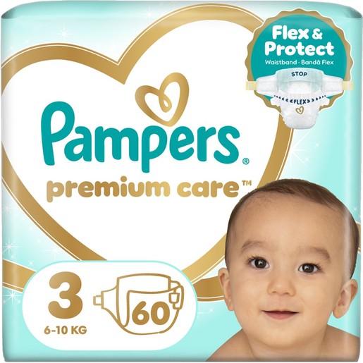 Pampers Premium Care Νο3 (6-10kg) 60 πάνες