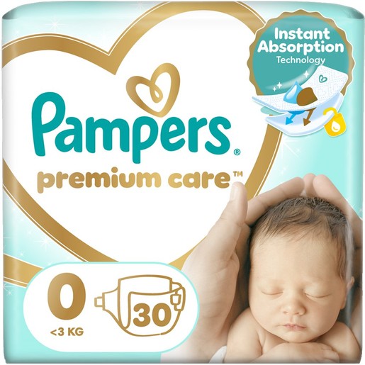 Pampers Premium Care Micro No0 (<3kg) 30 πάνες