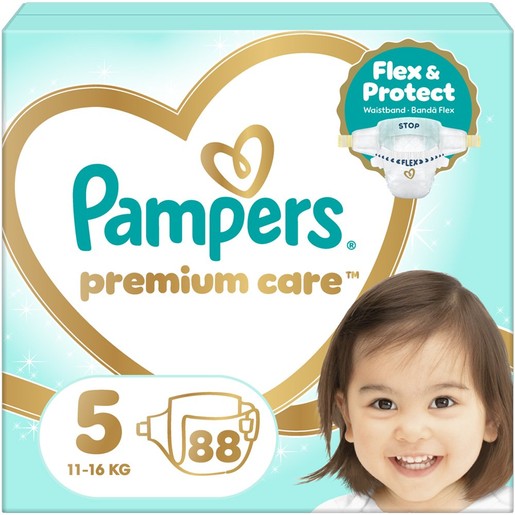 Pampers Premium Care No5 Maxi Plus (11-16kg) 88 πάνες