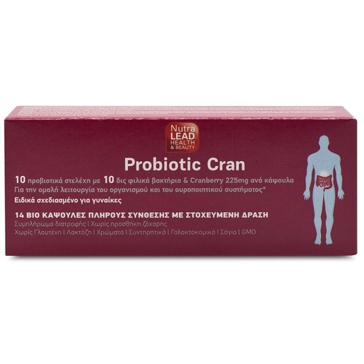 NutraLead Probiotic Cran Συμπλήρωμα Διατροφής Προβιοτικών για την Ομαλή Λειτουργία του Ουροποιητικού Συστήματος 14caps NutraLead Probiotic Cran Συμπλήρωμα Διατροφής Προβιοτικών για την Ομαλή Λειτουργία του Ουροποιητικού Συστήματος 14caps