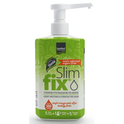 Intermed Slim Fix Stevia Liquid Sweetener Alternative for Sugar 500ml