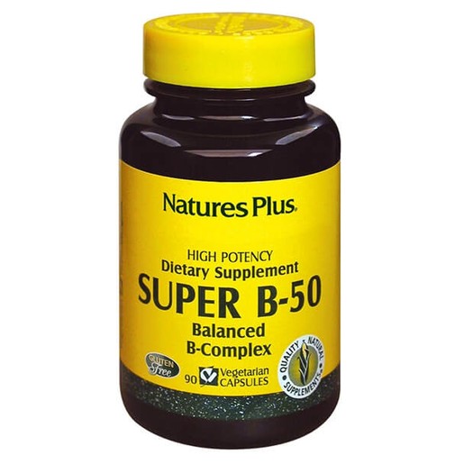 Nature’s Plus Super B50 Φόρμουλα με Βιταμίνες Β 60Caps Nature’s Plus Super B50 Φόρμουλα με Βιταμίνες Β 60Caps