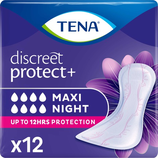 Tena Discreet Protect+ Maxi Night 12 Τεμάχια