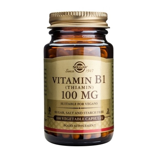 Solgar Vitamin B1 (Θειαμίνη) 100mg 100 veg.caps Solgar Vitamin B1 (Θειαμίνη) 100mg 100 veg.caps