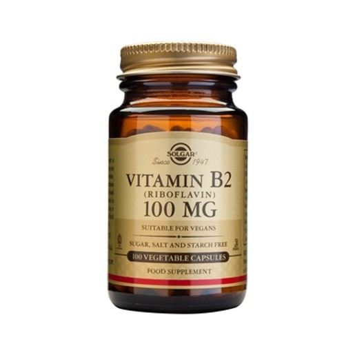 Solgar Vitamin B2 (Ριβοφλαβίνη) 100mg 100 veg.caps Solgar Vitamin B2 (Ριβοφλαβίνη) 100mg 100 veg.caps