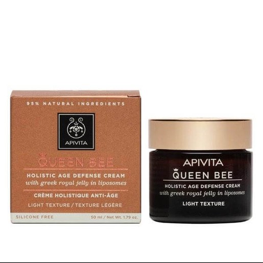 Apivita Queen Bee Holistic Age Defence Day Cream With Greek Royal Jelly in Liposomes Legere 50ml Apivita Queen Bee Holistic Age Defence Day Cream With Greek Royal Jelly in Liposomes Legere 50ml