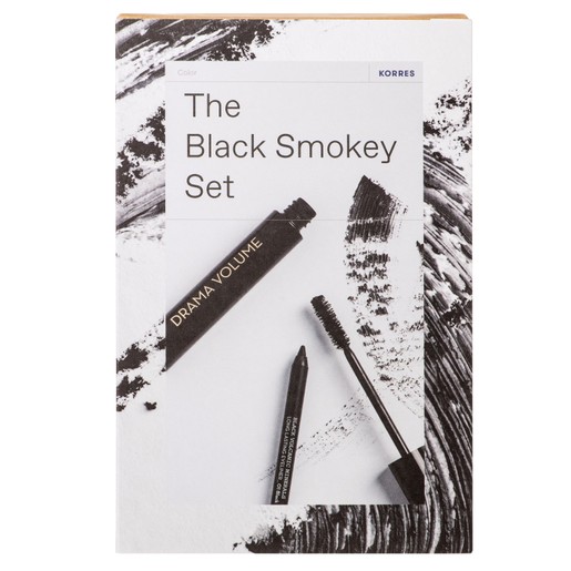 Korres The Black Smokey Set, Volcanic Minerals Mascara Drama Volume Black 11ml & Professional Eyeliner Black 1.20ml Korres The Black Smokey Set, Volcanic Minerals Mascara Drama Volume Black 11ml & Professional Eyeliner Black 1.20ml
