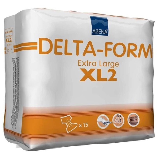 Abena Delta-Form Adults Monthly Pack Σλιπ- Πάνα για Βαριάς Μορφής Ακράτεια Ενηλίκων XL Μέγεθος 110-170cm Delta XL2 15τεμάχια Abena Delta-Form Adults Monthly Pack Σλιπ- Πάνα για Βαριάς Μορφής Ακράτεια Ενηλίκων XL Μέγεθος 110-170cm Delta XL2 15τεμάχια