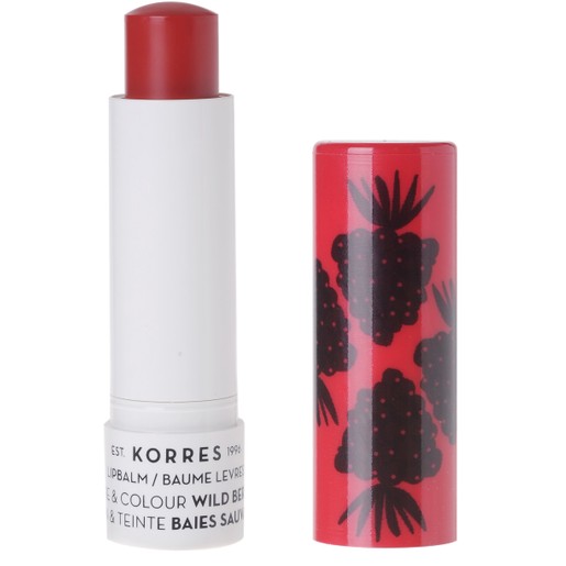 Korres Lip Balm Care & Colour Wild Berries 5ml Korres Lip Balm Care & Colour Wild Berries 5ml