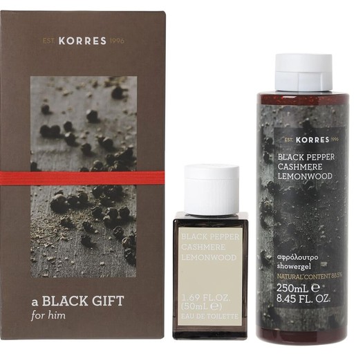 Korres Πακέτο Προσφοράς Black Pepper, Cashmere,Lemonwood Eau De Toilette 50ml & Δώρο Showergel 250ml Korres Πακέτο Προσφοράς Black Pepper, Cashmere,Lemonwood Eau De Toilette 50ml & Δώρο Showergel 250ml