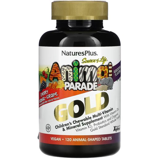 Natures Plus Animal Parade GOLD Assorted Flavors Cherry, Orange, Grape, Πολυβιταμίνες 60 Μασώμενα Ζωάκια Natures Plus Animal Parade GOLD Assorted Flavors Cherry, Orange, Grape, Πολυβιταμίνες 60 Μασώμενα Ζωάκια