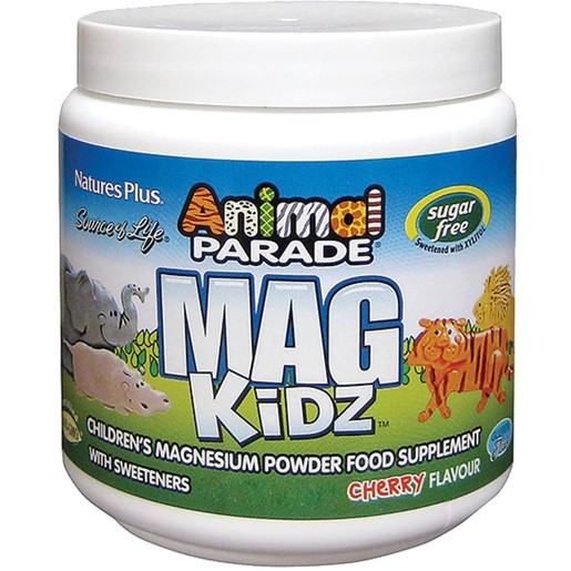 Nature\'s Plus Animal Parade Mag Kidz Powder Συμπλήρωμα Διατροφής σε Σκόνη με Γεύση Κεράσι 145gr Nature\'s Plus Animal Parade Mag Kidz Powder Συμπλήρωμα Διατροφής σε Σκόνη με Γεύση Κεράσι 145gr