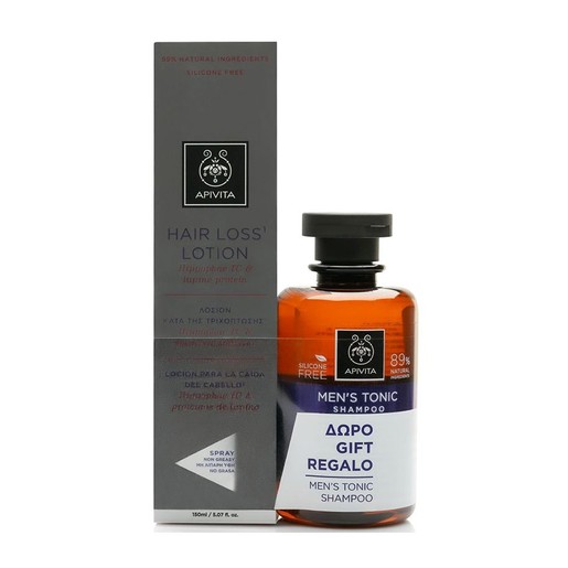 Apivita Πακέτο Προσφοράς Hair Loss, Lotion Κατά της Τριχόπτωσης 150ml & Δώρο Men\'s Tonic Shampoo 250ml Apivita Πακέτο Προσφοράς Hair Loss, Lotion Κατά της Τριχόπτωσης 150ml & Δώρο Men\'s Tonic Shampoo 250ml