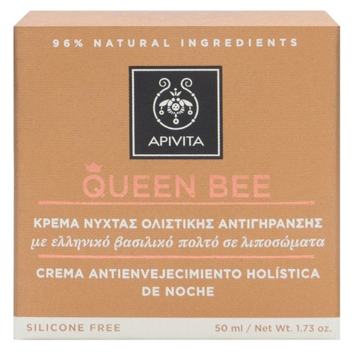 Apivita Queen Bee Holistic Age Defence Night Cream With Greek Royal Jelly in Liposomes 50ml Apivita Queen Bee Holistic Age Defence Night Cream With Greek Royal Jelly in Liposomes 50ml