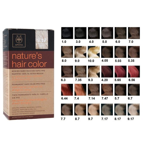 Apivita Nature\'s Hair Color With Organic Sunflower Oil & Organic Honey Apivita Nature\'s Hair Color With Organic Sunflower Oil & Organic Honey