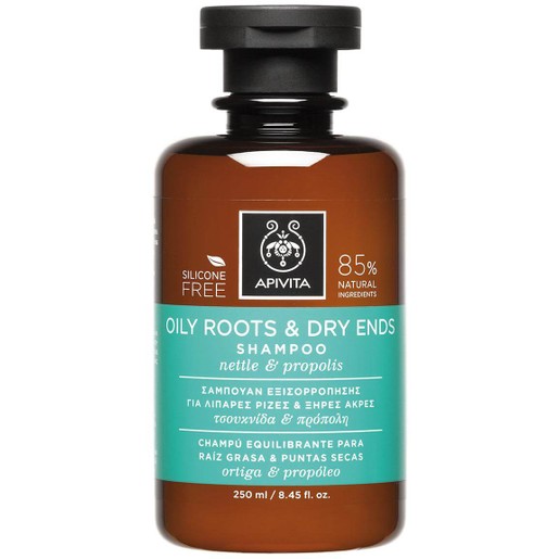 Apivita Oily Roots & Dry Ends Shampoo With Nettle & Propolis 250ml Apivita Oily Roots & Dry Ends Shampoo With Nettle & Propolis 250ml