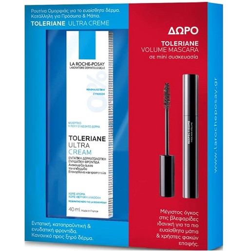 La Roche-Posay Toleriane Ultra Cream 40ml & Toleriane Mascara Volume Black 4.5ml La Roche-Posay Toleriane Ultra Cream 40ml & Toleriane Mascara Volume Black 4.5ml