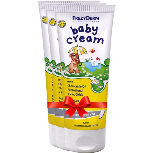 Frezyderm Πακέτο Προσφοράς Baby Cream Απαλή, Προστατευτική Αδιάβροχη Κρέμα για την Αλλαγή της Πάνας 3x175ml Frezyderm Πακέτο Προσφοράς Baby Cream Απαλή, Προστατευτική Αδιάβροχη Κρέμα για την Αλλαγή της Πάνας 3x175ml