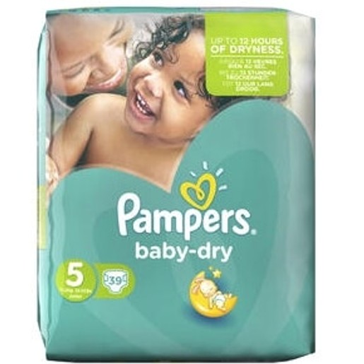 Pampers Baby Dry No5 Junior (11-25kg), 39 πάνες Pampers Baby Dry No5 Junior (11-25kg), 39 πάνες