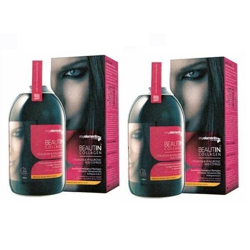 2 x MyElements Beautin Collagen Υδρολυμένο Πόσιμο Κολλαγόνο με Υαλουρονικό Οξύ Και Βιταμίνες A,B,C 2x500ml 2 x MyElements Beautin Collagen Υδρολυμένο Πόσιμο Κολλαγόνο με Υαλουρονικό Οξύ Και Βιταμίνες A,B,C 2x500ml