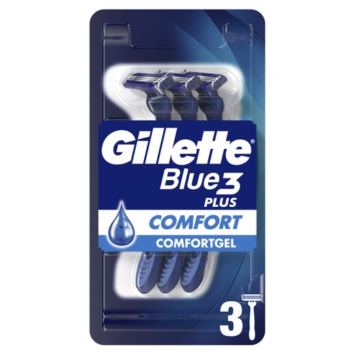 Gillette Blue3 Plus Comfort Disposable Razors 3 Τεμάχια