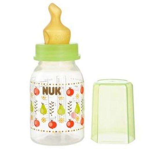 Nuk Classic Πλαστικό Μπιμπερό με Θηλή Καουτσούκ Μεγέθους 1 (0-6 Μηνών) Medium Οπή για Γάλα110ml Nuk Classic Πλαστικό Μπιμπερό με Θηλή Καουτσούκ Μεγέθους 1 (0-6 Μηνών) Medium Οπή για Γάλα110ml