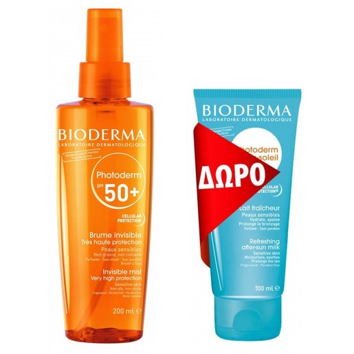 Bioderma Photoderm Brume Invisible Spf50+, 200ml & Apres Soleil 100ml Bioderma Photoderm Brume Invisible Spf50+, 200ml & Apres Soleil 100ml