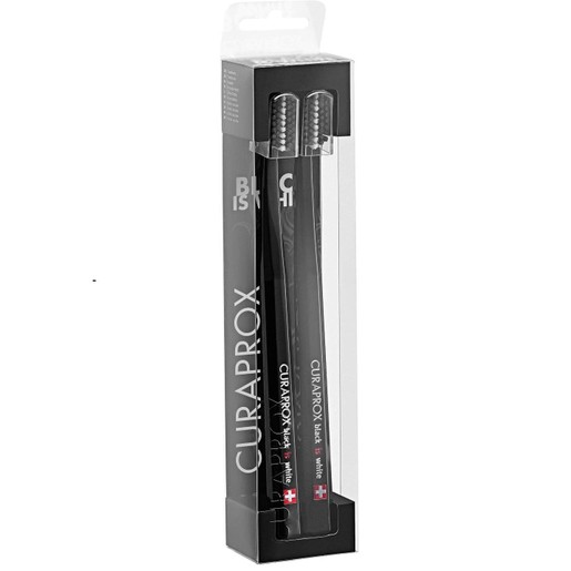 Curaprox Black is White Ultra Soft Toothbrush 2 Τεμάχια - Μαύρο