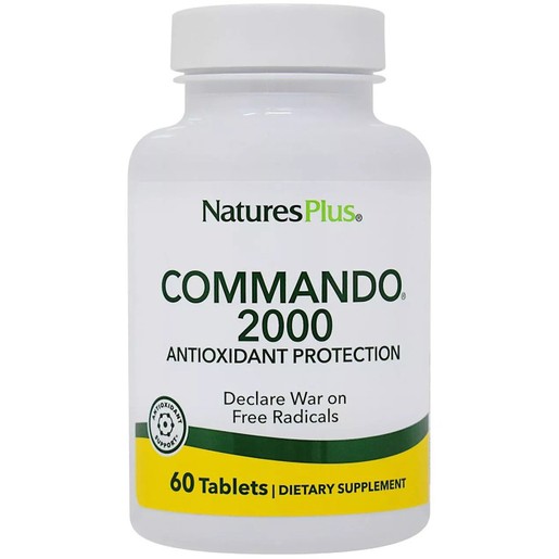 Natures Plus Commando 2000 Συμπλήρωμα Διατροφής με Ισχυρή Αντιοξειδωτική  Προστασία 60tabs