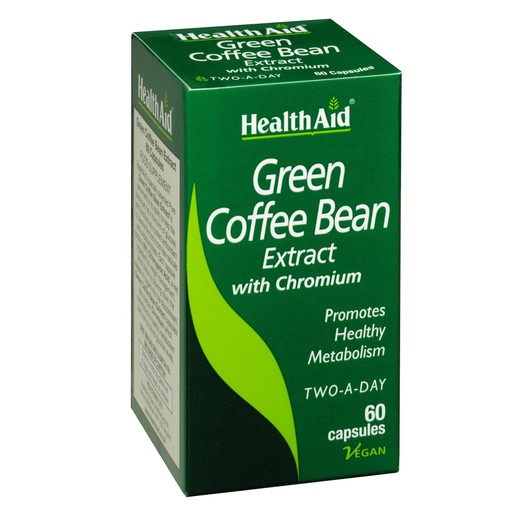 HealthAid Green Coffee Bean Extract Εκχύλισμα Πράσινου Καφέ με Λιποδιαλυτική Δράση 60 Κάψουλες HealthAid Green Coffee Bean Extract Εκχύλισμα Πράσινου Καφέ με Λιποδιαλυτική Δράση 60 Κάψουλες