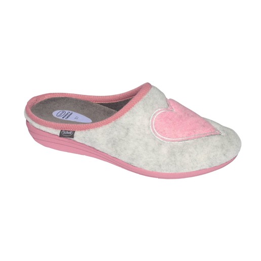 Scholl Shoes Creamy Heart Gray Pink Γυναικείες Παντόφλες Γκρί Ροζ 1 Ζευγάρι Scholl Shoes Creamy Heart Gray Pink Γυναικείες Παντόφλες Γκρί Ροζ 1 Ζευγάρι