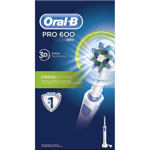 Oral-B Pro 600 Cross Action 3D Technologie Ηλεκτρική Οδοντόβουρτσα Oral-B Pro 600 Cross Action 3D Technologie Ηλεκτρική Οδοντόβουρτσα