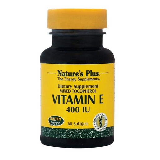 Natures Plus Vitamin E 400IU Συμπλήρωμα Διατροφής Φυσικής Πηγής Βιταμίνης Ε, Αντιοξειδωτική Δράση & Προστασία Μυών 60 Softgels