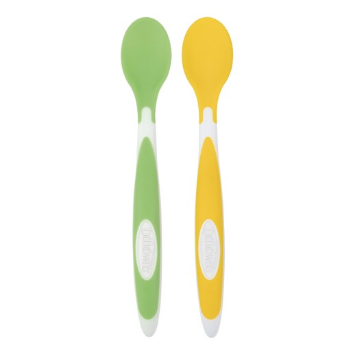 Dr. Brown\'s Soft-Tip Spoons Κουταλάκια Ταΐσματος Μαλακά από 4 Μηνών 2 Τεμάχια TF011