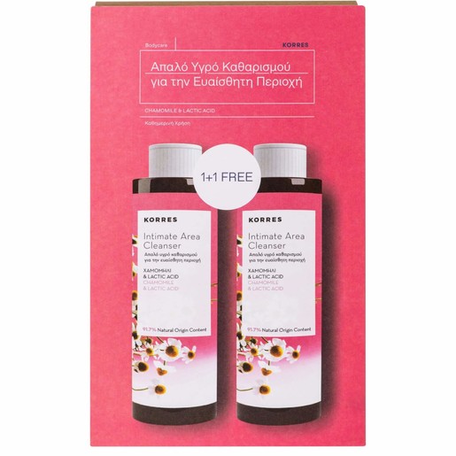 Korres Πακέτο Προσφοράς Intimate Area Cleanser με Χαμομήλι & Lactic Acid 1+1 Δώρο 2x250ml Korres Πακέτο Προσφοράς Intimate Area Cleanser με Χαμομήλι & Lactic Acid 1+1 Δώρο 2x250ml