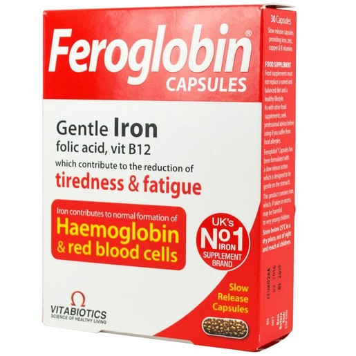 Feroglobin Slow Release Gentle Iron 30caps - Vitabiotics Feroglobin Slow Release Gentle Iron 30caps - Vitabiotics