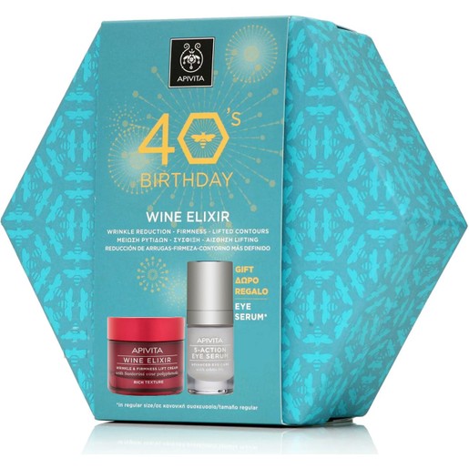 Apivita Πακέτο Προσφοράς 40years Wine Elixir Wrinkle & Firmness Lift Rich Day Cream 50ml & Δώρο 5-Action Eye Serum 15ml Apivita Πακέτο Προσφοράς 40years Wine Elixir Wrinkle & Firmness Lift Rich Day Cream 50ml & Δώρο 5-Action Eye Serum 15ml