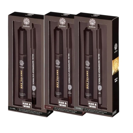 Garden Promo Set Kiss & Wink Max Volume Mascara With Argan Oil 9ml & Kajal Wateroroof Eye Pencil 1.4gr Garden Promo Set Kiss & Wink Max Volume Mascara With Argan Oil 9ml & Kajal Wateroroof Eye Pencil 1.4gr